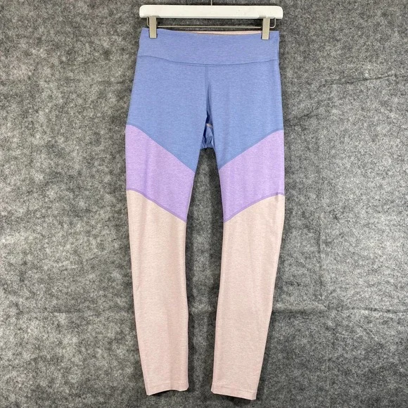Outdoor Voices Leggings Medium Spring Lilac Colorblock 7/8 High Rise Workout - Picture 2 of 11
